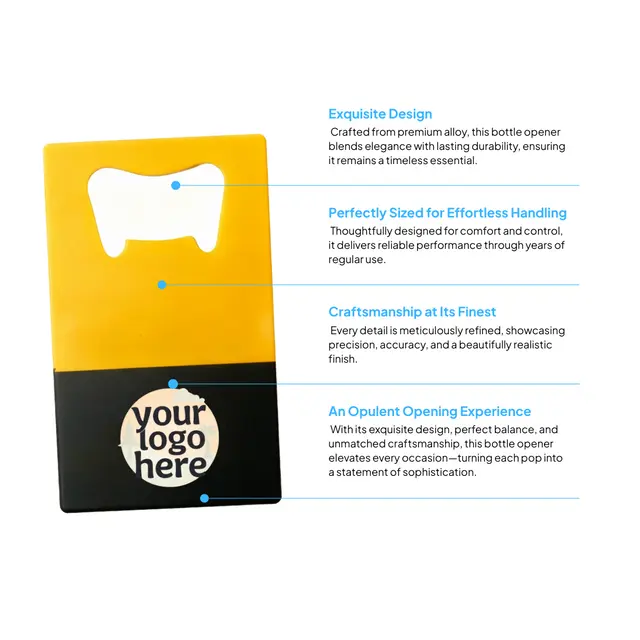 Dual Color Card-Shaped Bottle Opener view 2