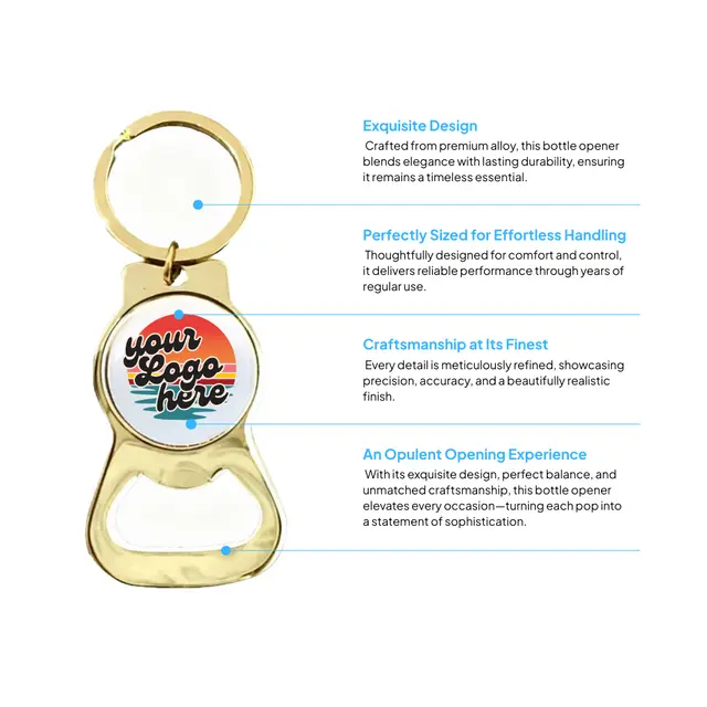 Gold Alloy Bottle Opener view 2