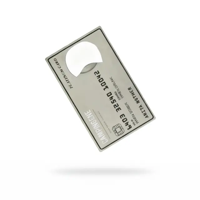 Platinum Credit Card-Shaped Bottle Opener view 5
