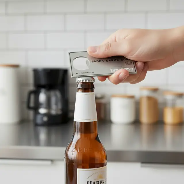 Platinum Credit Card-Shaped Bottle Opener view 3