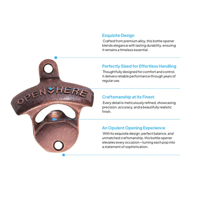 Rose Gold Bottle Opener view 2