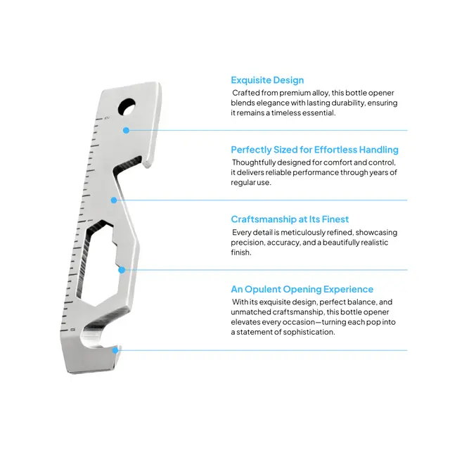 Ruler-Shaped Bottle Opener view 2