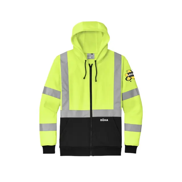 CornerStone® ANSI 107 Class 3 Heavy-Duty Fleece Full-Zip Hoodie view 3