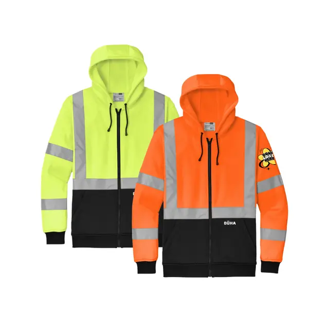 CornerStone® ANSI 107 Class 3 Heavy-Duty Fleece Full-Zip Hoodie view 5