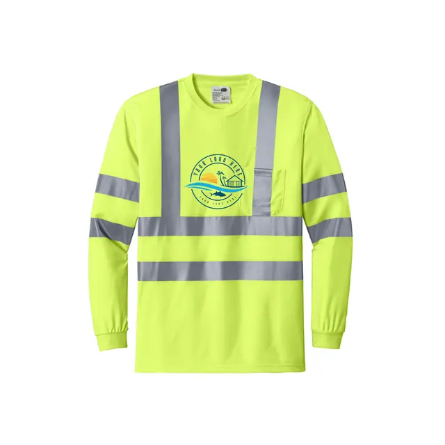 CornerStone® ANSI 107 Class 3 Long Sleeve Snag-Resistant Reflective T-Shirt view 3