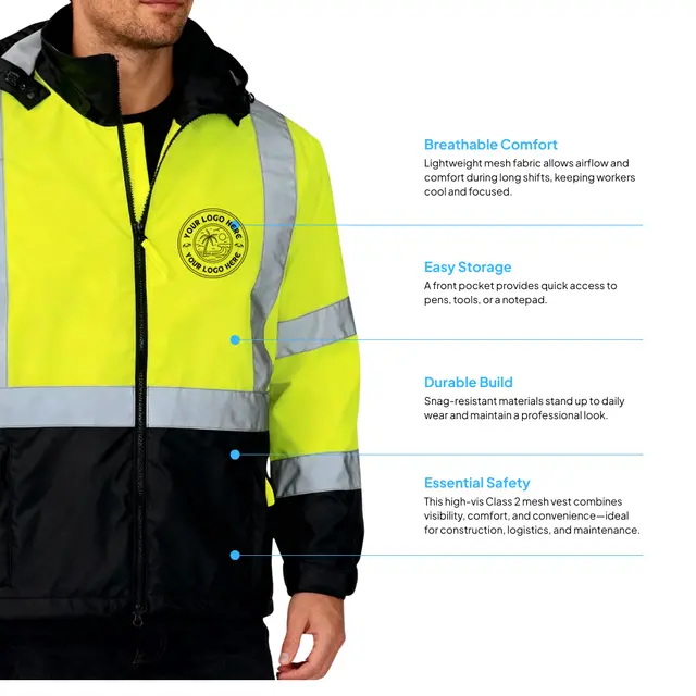 CornerStone® ANSI 107 Class 3 Safety Windbreaker view 2