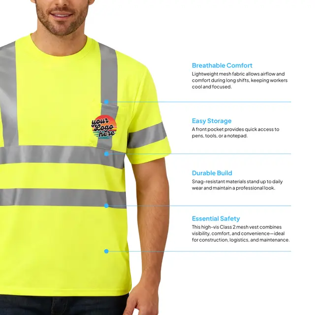 CornerStone® ANSI 107 Class 3 Short Sleeve Snag-Resistant Reflective T-Shirt view 2