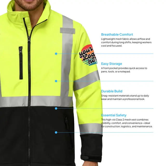 CornerStone® ANSI 107 Class 3 Soft Shell Jacket view 2