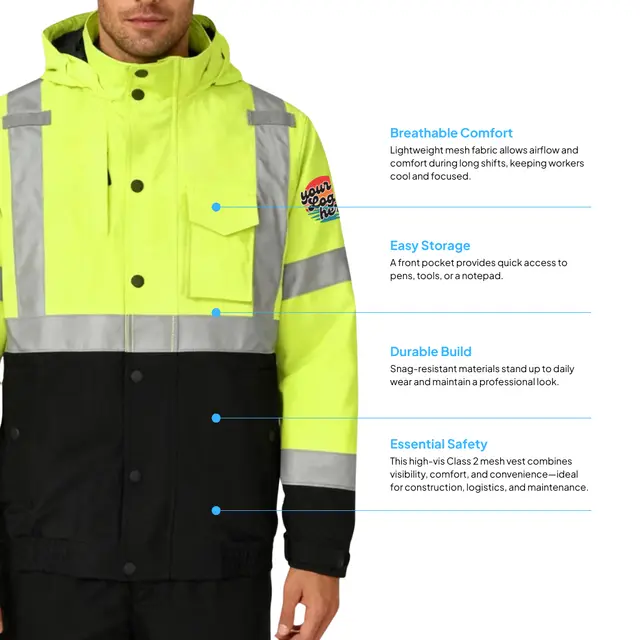CornerStone® ANSI 107 Class 3 Waterproof Insulated Ripstop Bomber Jacket view 2