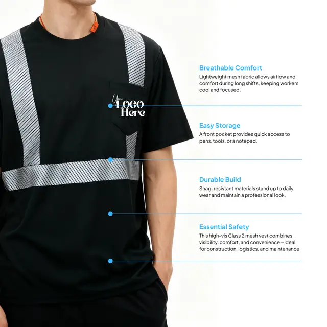 CornerStone® Enhanced Visibility Segmented Tape T-Shirt view 2