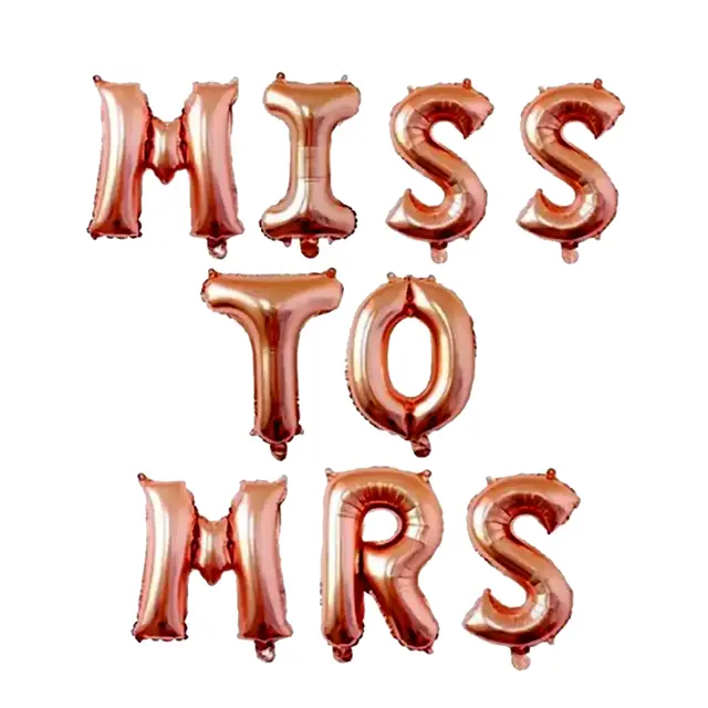 "Miss to Mrs" Letter Balloon view 5