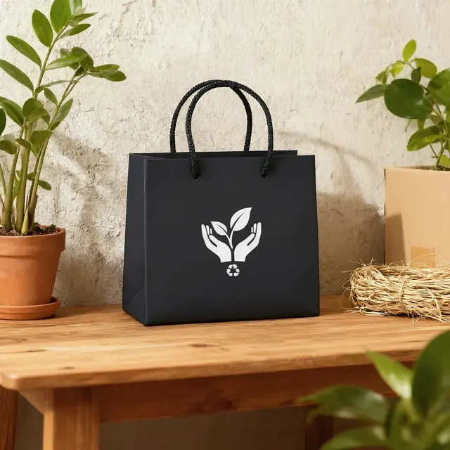 Recyclable Matte Tote Bags view 9