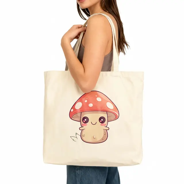 Jumbo Cotton Tote Bags (Natural) view 5