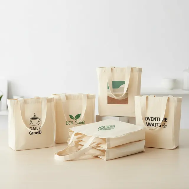 Small Cotton Canvas Tote Bags view 7