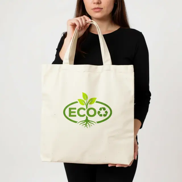 Heavy Canvas Tote Bags (Natural) view 8