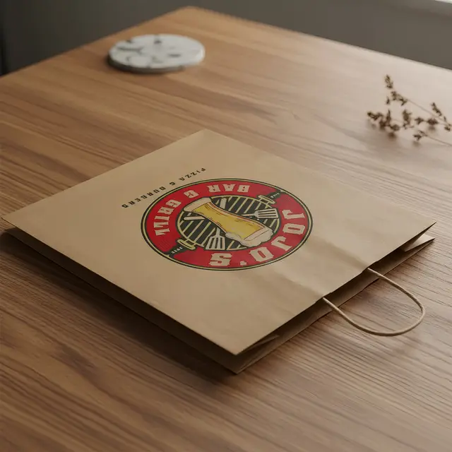 Khaki Kraft Paper Bags view 6