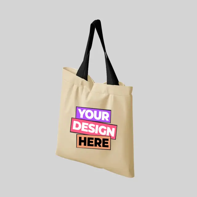 Two Tone Cotton Tote Bags view 1