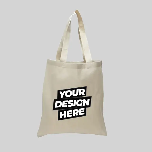 Economy Cotton Tote Bags (Natural) view 1