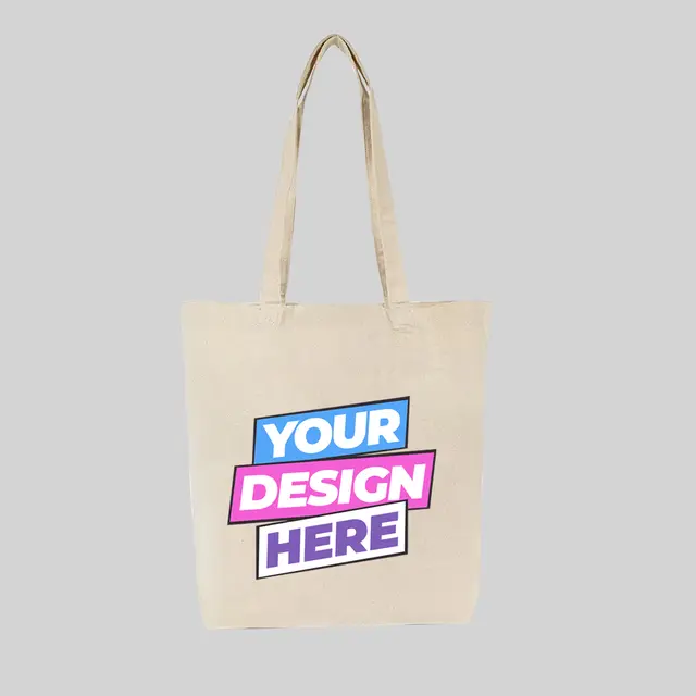 Premium Cotton Shopping Bags (Natural) view 1