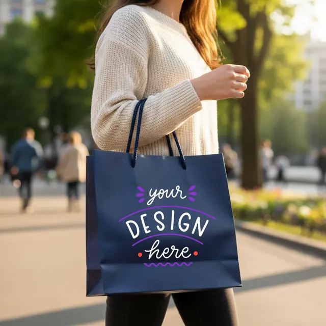 Recyclable Matte Tote Bags view 5