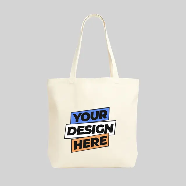 Jumbo Cotton Tote Bags (Natural) view 1