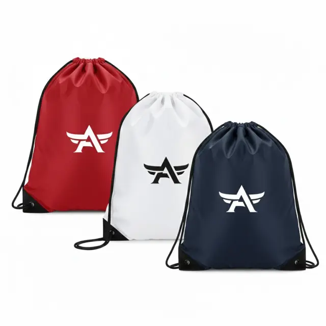 Nylon Drawstring Bags with Black Corners view 5