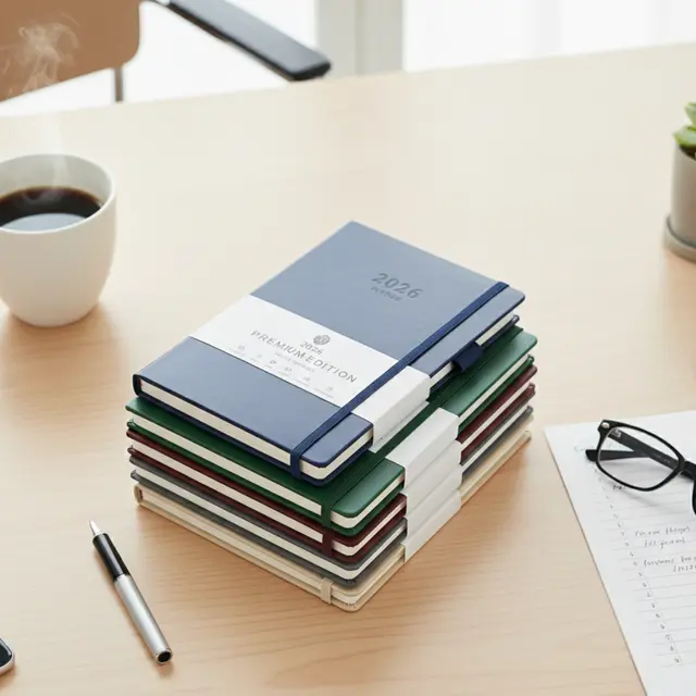 A5 Notebook Planner with Leather Hardcover view 5