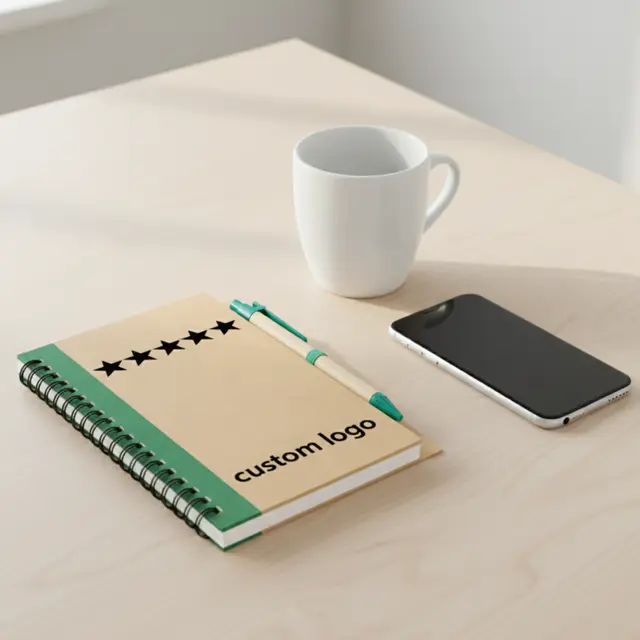 Kraft Paper A5 Notebook With Pen view 3