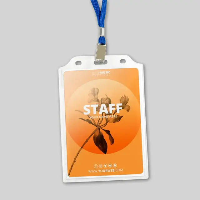 Blank Acrylic Badge Holders view 1