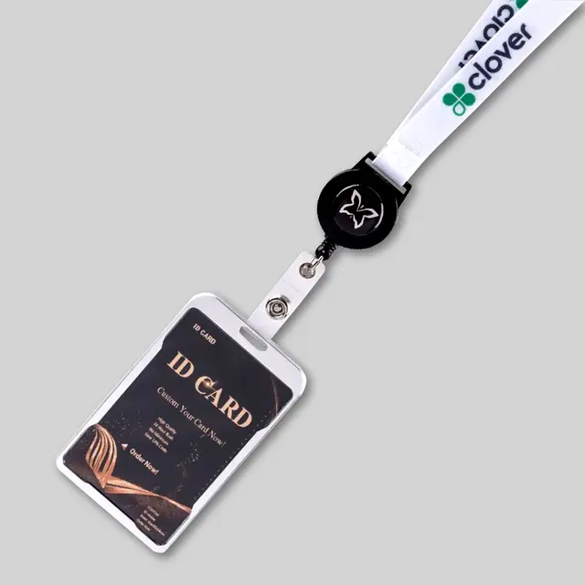 Custom Full Color Lanyard with ID Reels and Aluminum Badge Holders view 1