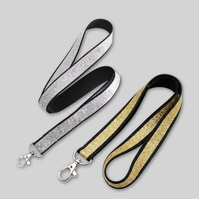 Blank Glitter Lanyards view 1