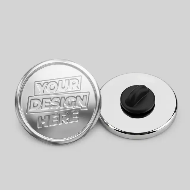 Silver Polished Pins view 1