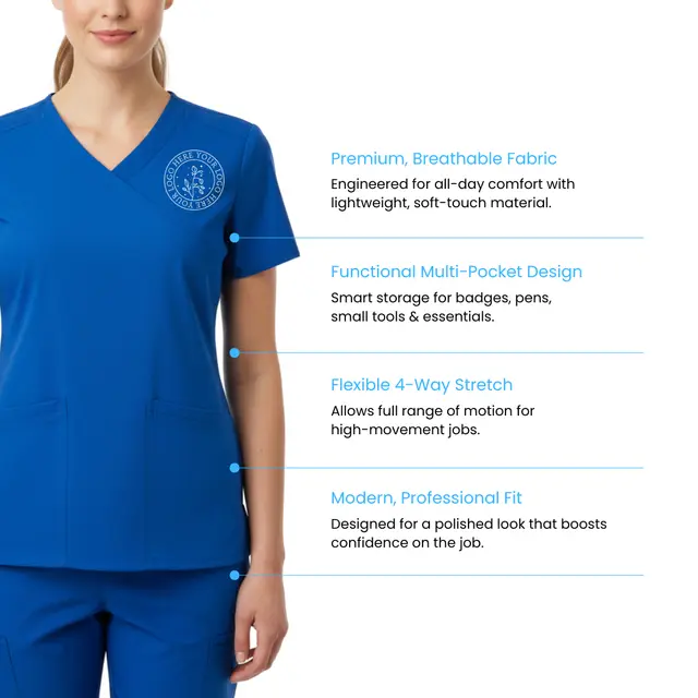 Wink® Women’s WorkFlex™ Mock Wrap Top view 3