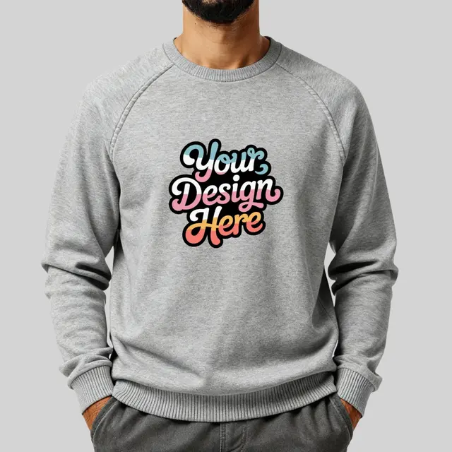 Allmade Unisex Organic CVC Fleece Crewneck Sweatshirt view 1