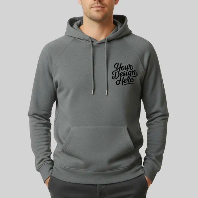 Allmade Unisex Organic CVC Fleece Pullover Hoodie view 1