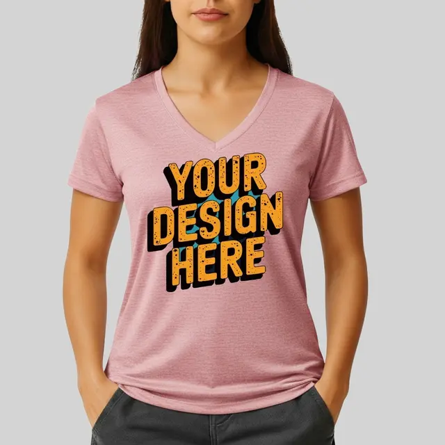 Port & Company ® Women Fan Favorite ™ Blend V-Neck T-Shirt view 1