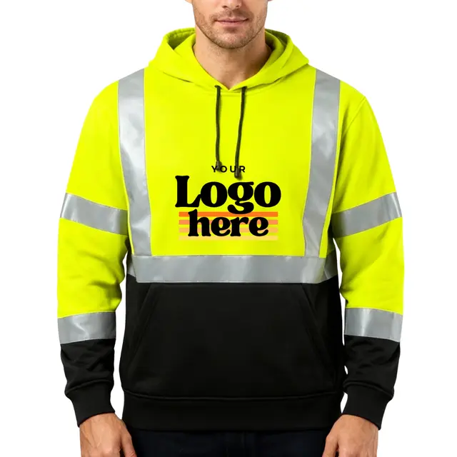 CornerStone® ANSI 107 Class 3 Heavy-Duty Fleece Pullover Hoodie view 2