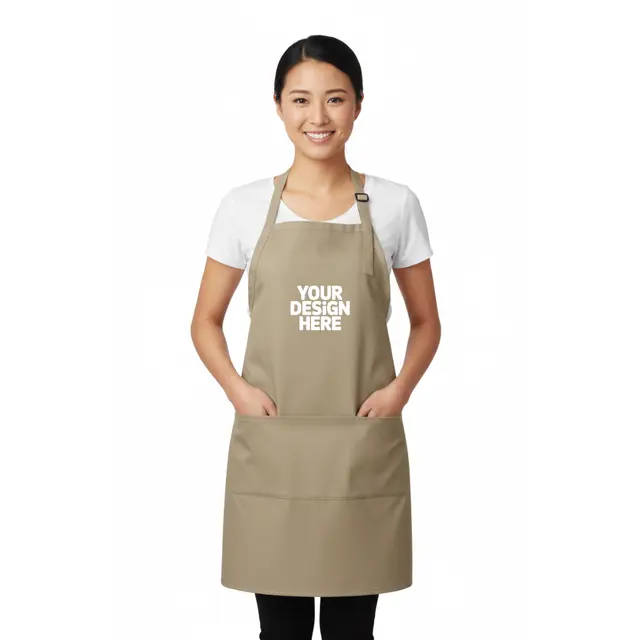 Port Authority® Easy Care Extra Long Bib Apron with Stain Release view 5
