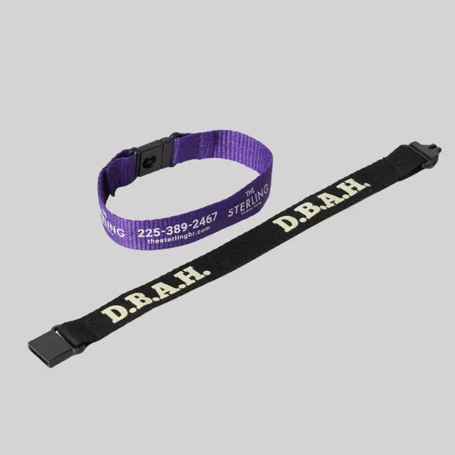 Custom Polyester Wristband With Safety Breakaways view 1