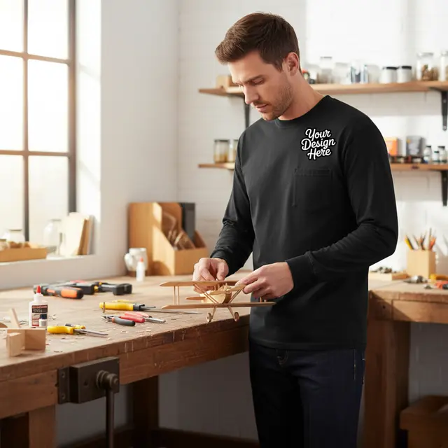 CornerStone® Workwear Pro Long Sleeve Pocket Tee view 4