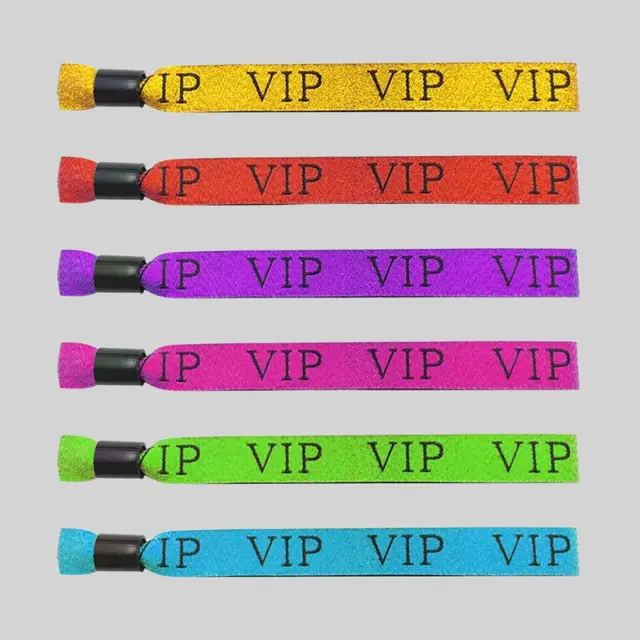 Custom Woven Wristbands With Gold Thread view 1