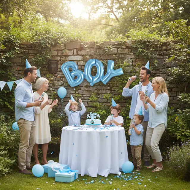 "BOY" Letter Balloon view 2