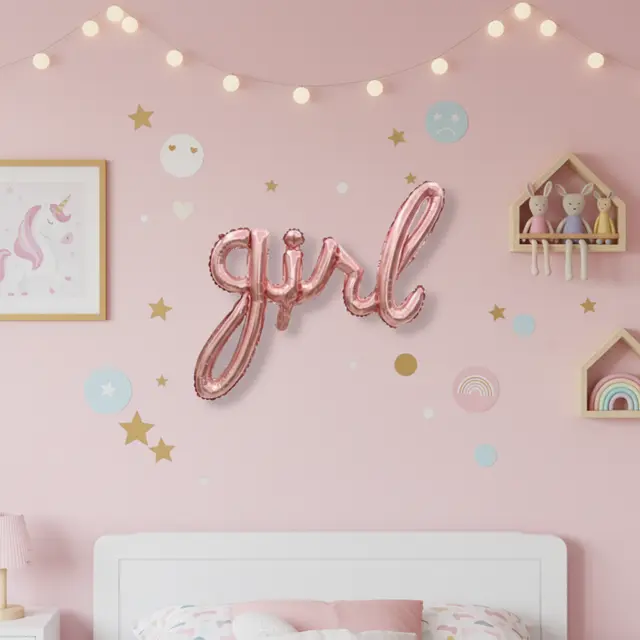 "Girl" Letter Balloon view 2