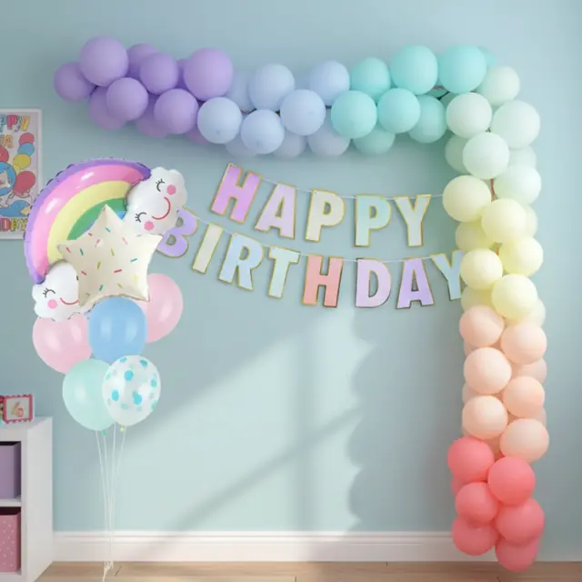 Rainbow Theme Birthday Kit view 2