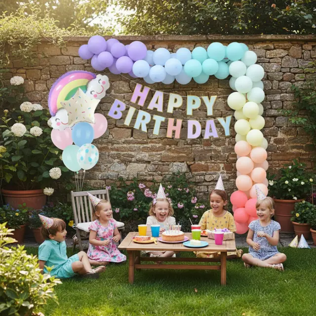 Rainbow Theme Birthday Kit view 4