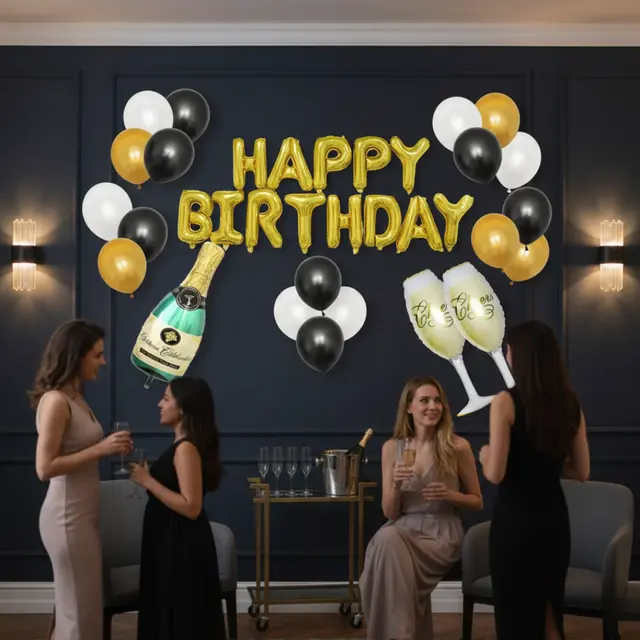 Champagne Theme Birthday Kit view 2