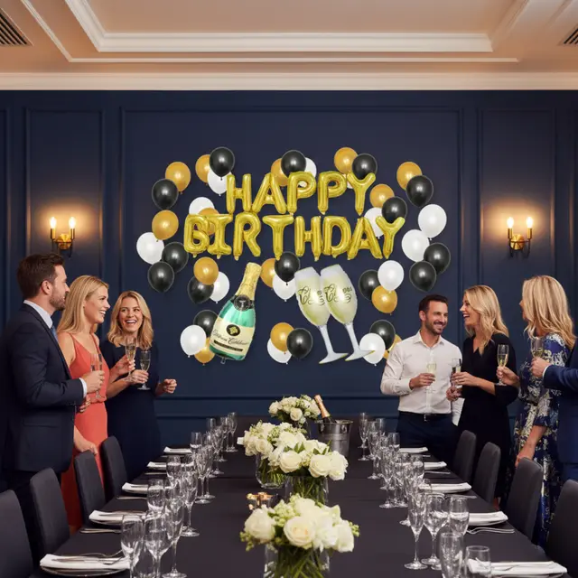 Champagne Theme Birthday Kit view 3