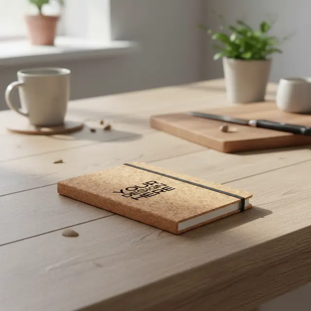 Coastal Cork & Linen Beau Notebook view 2