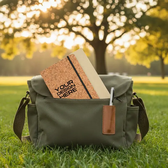 Coastal Cork & Linen Beau Notebook view 3