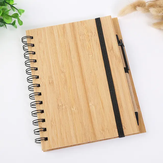 Small Engraved Bamboo Notebook & Pen view 10